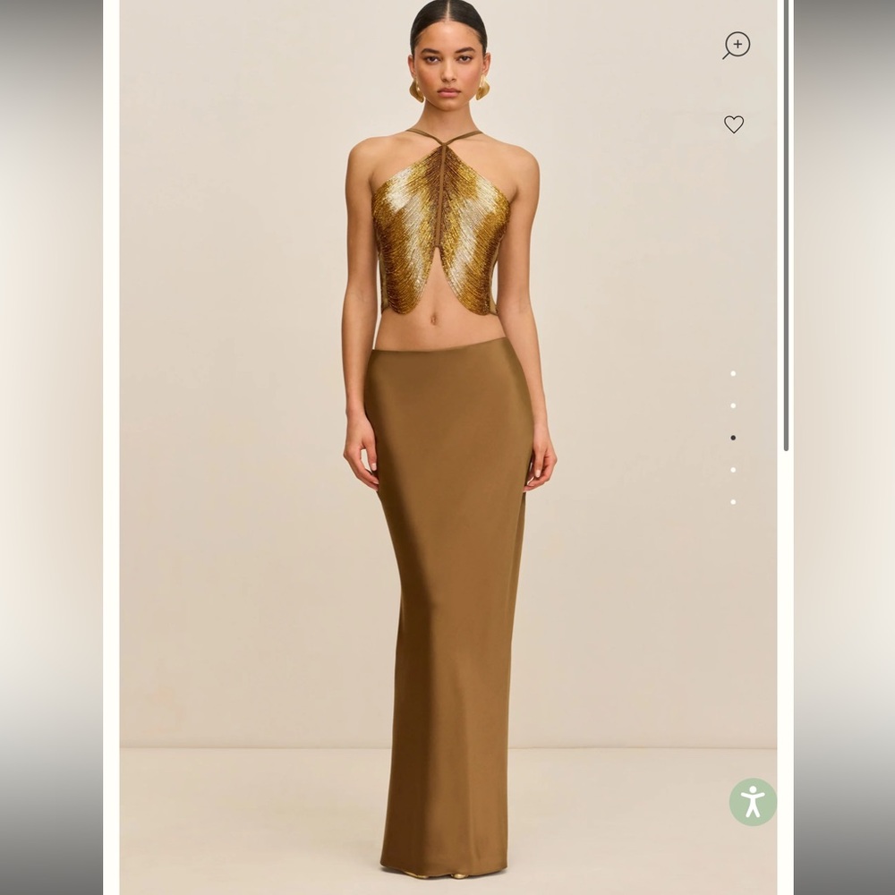 CULT GAIA Chantel Maxi Skirt in bronze / NWT - Picture 3 of 7